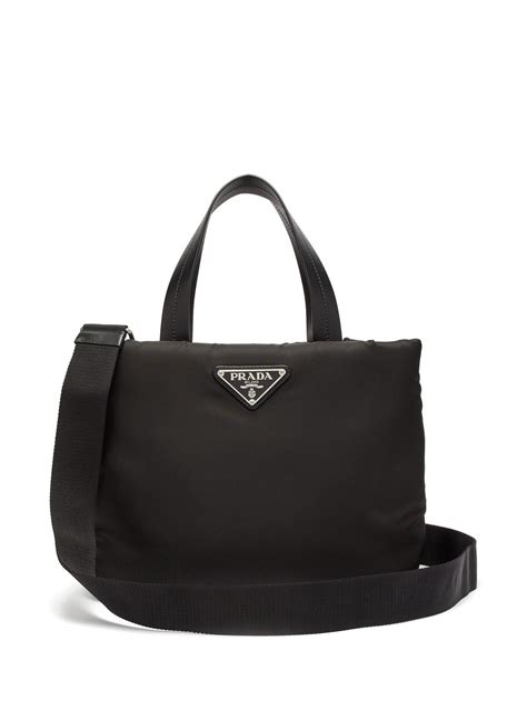 Prada nylon tote bag small